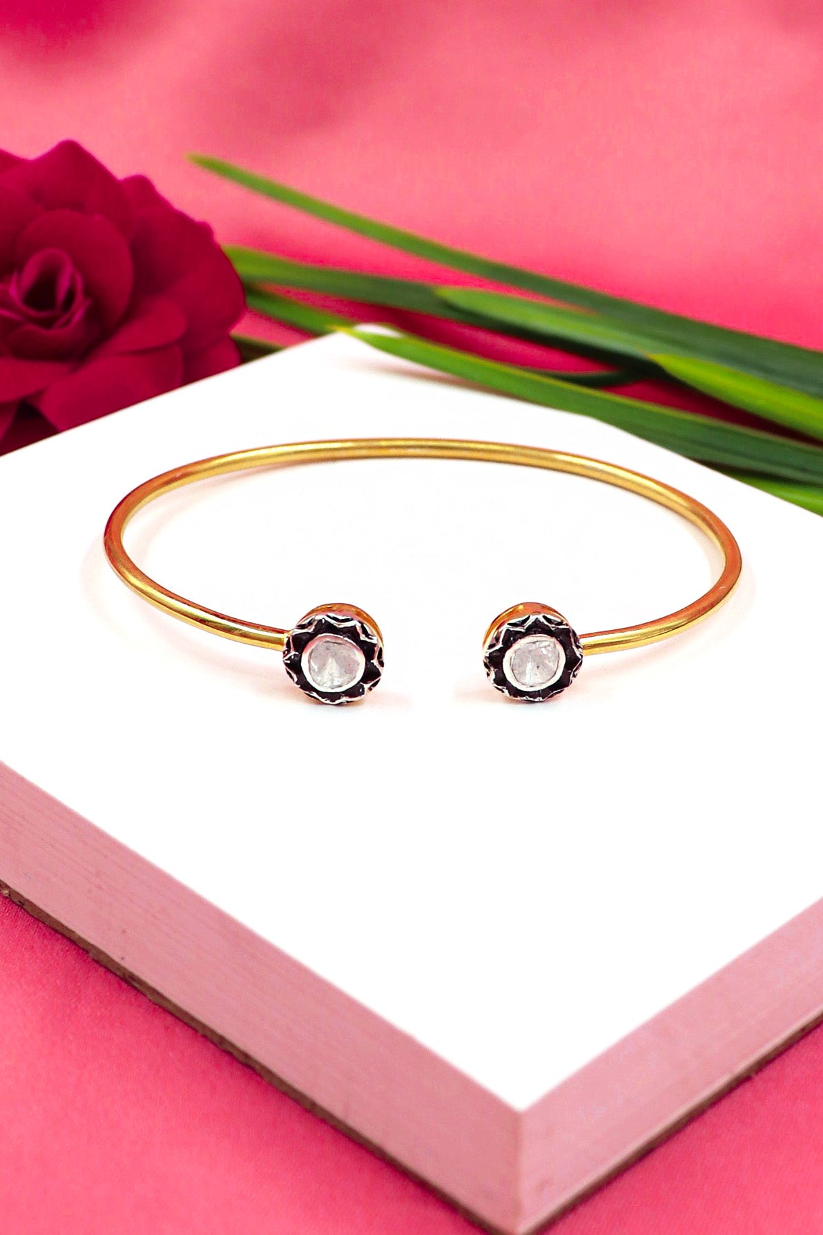 Polki Diamond Noble Openable Bracelet