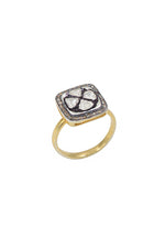 Silver Polki Diamond Imperial Ring