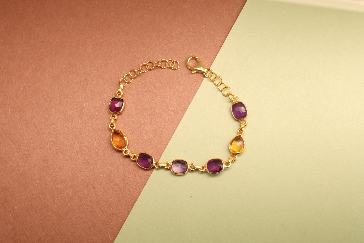 Amethyst Citrine Royal Bracelet II