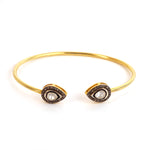 Gold Plated Diamond Polki Regal Victorian Bracelet