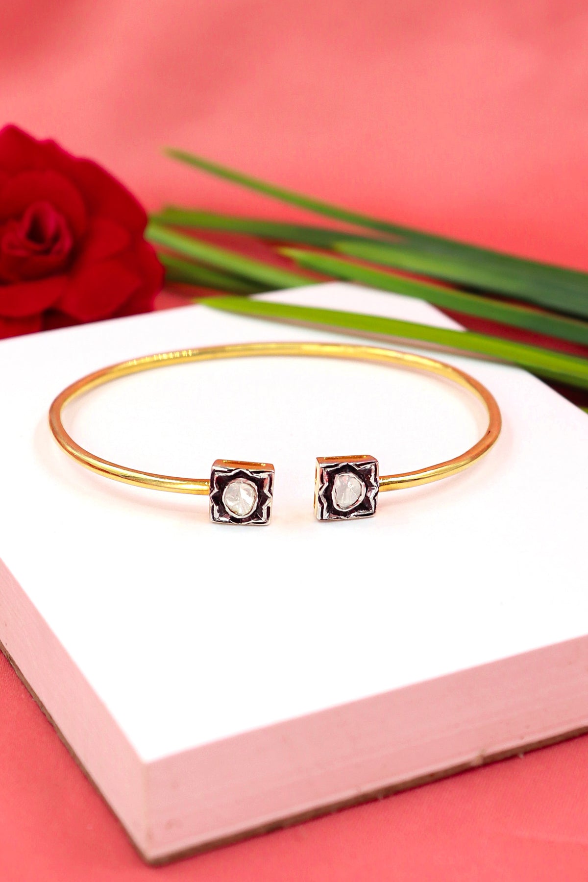 Polki Diamond Sovereign Openable Bracelet