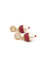 Moissanite & Pearl Royal Enamel Earring