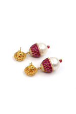 Moissanite & Pearl Royal Enamel Earring