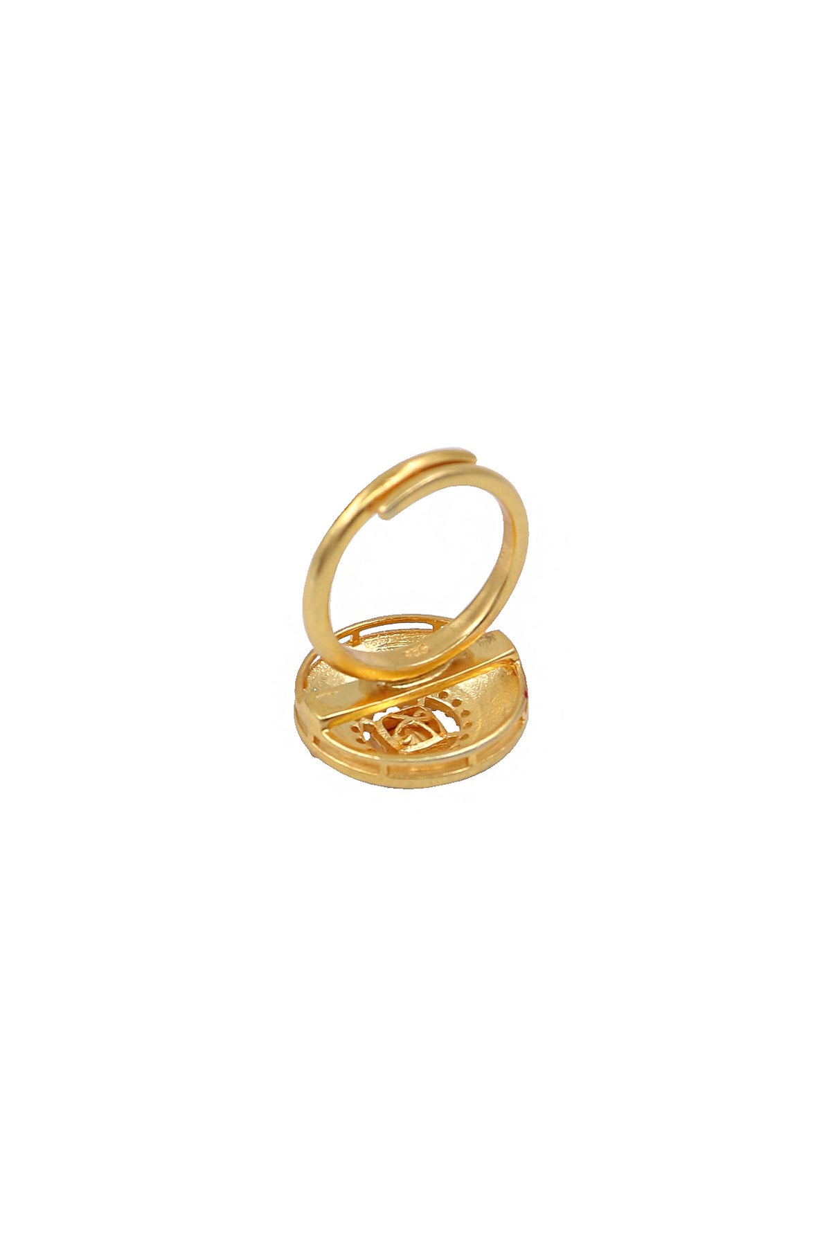 Moissanite Enamel Crown Ring