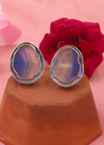 Arohi Meenakari Gold Plated Silver Stud Earrings