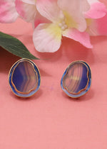 Arohi Meenakari Gold Plated Silver Stud Earrings