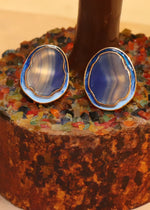 Arohi Meenakari Gold Plated Silver Stud Earrings