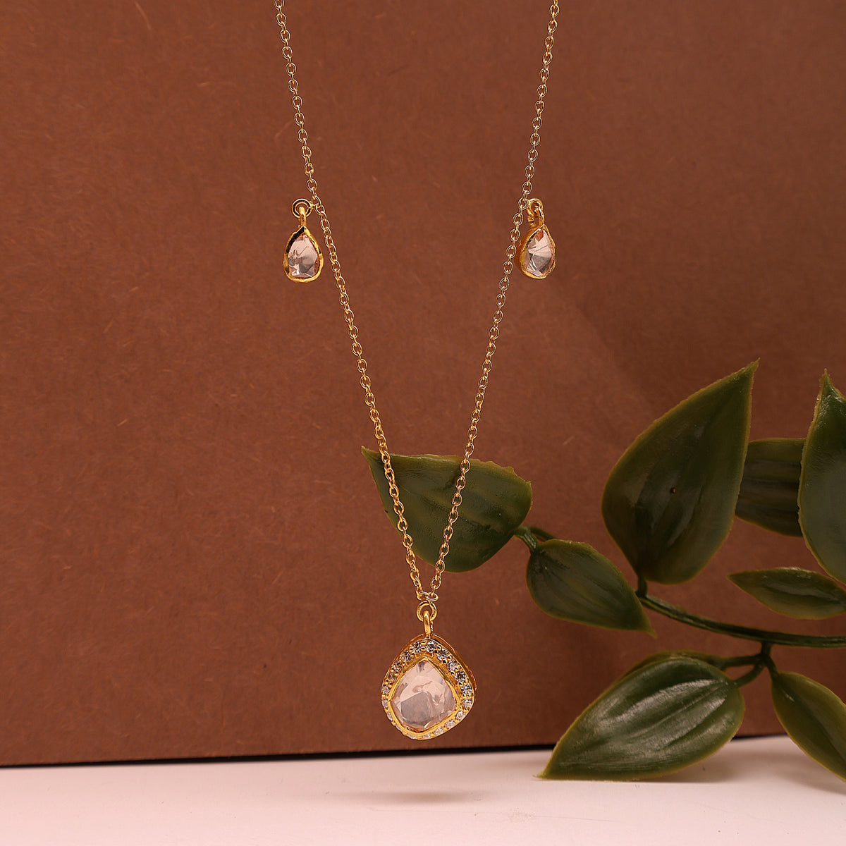 Moissanite Gold Plated Necklace III