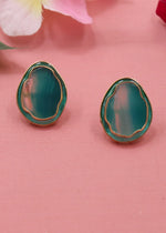 Arohi Meenakari Gold Plated Silver Stud Earrings