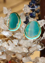 Arohi Meenakari Gold Plated Silver Stud Earrings