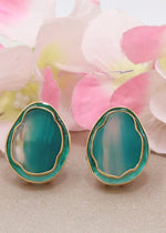 Arohi Meenakari Gold Plated Silver Stud Earrings