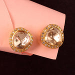 Moissanite Gold Plated Royal Stud III