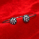 Black Oxide Plated Adjustable Bracelet Uncut Diamond Polki Bracelet Jewelry VJewels