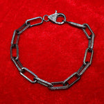 Black Plated Diamond Victorian Era Link Connect Bracelet Jewelry VJewels