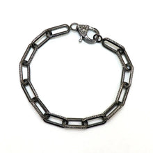 Black Plated Diamond Victorian Era Link Connect Bracelet Jewelry VJewels