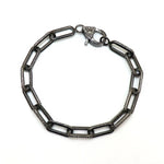 Black Plated Diamond Victorian Era Link Connect Bracelet Jewelry VJewels