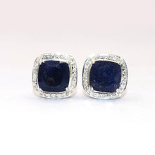 Blue Sapphire with CZ Stanning Fashion cufflinks Jewelry VJewels