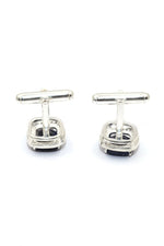 Blue Sapphire with CZ Stanning Fashion cufflinks Jewelry VJewels