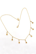 Fashion Style Gold Plated Moissanite Gemstone Necklace Jewelry VjewelsIndia