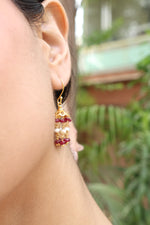 Ruby & Pearl Sovereign Earring