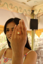 Moissanite Enamel Sovereign Ring II