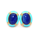 Lapis Lazuli Gemstone Cufflinks Men's Jewelry VjewelsIndia