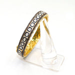 Two Tone Plated Uncut Diamond Polki And DiamondBangle Jewelry VJewels