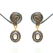 Uncut Diamond Polki And Diamond Stud Earring Jewelry VJewels