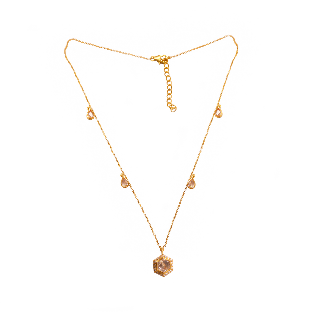 Moissanite Gold Plated Necklace I