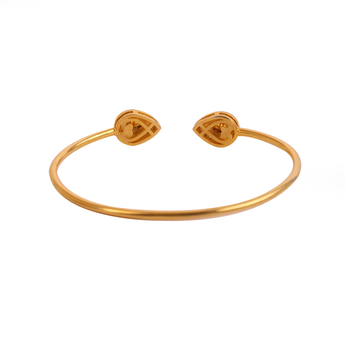 Gold Plated Diamond Polki Regal Victorian Bracelet