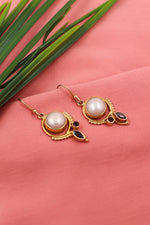Pearl & Garnet Regal Dangle Earring