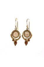 Pearl & Garnet Regal Dangle Earring