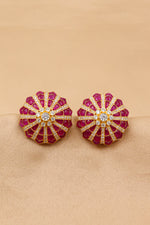 Golden Moissanite Eclipse Stud