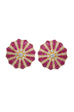 Golden Moissanite Eclipse Stud