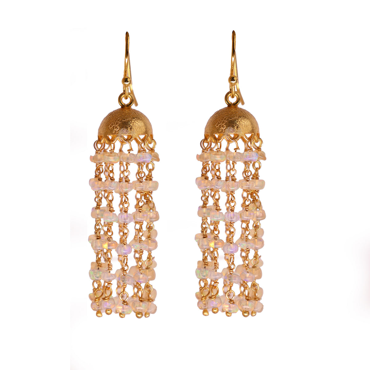 Opal & Gold Regal Long Earring