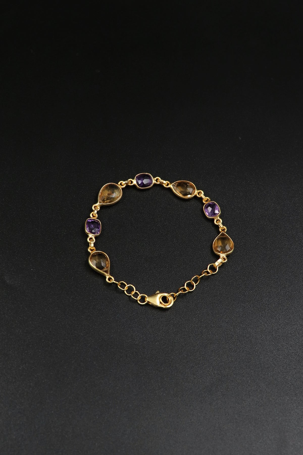 Amethyst Citrine Regal Bracelet I