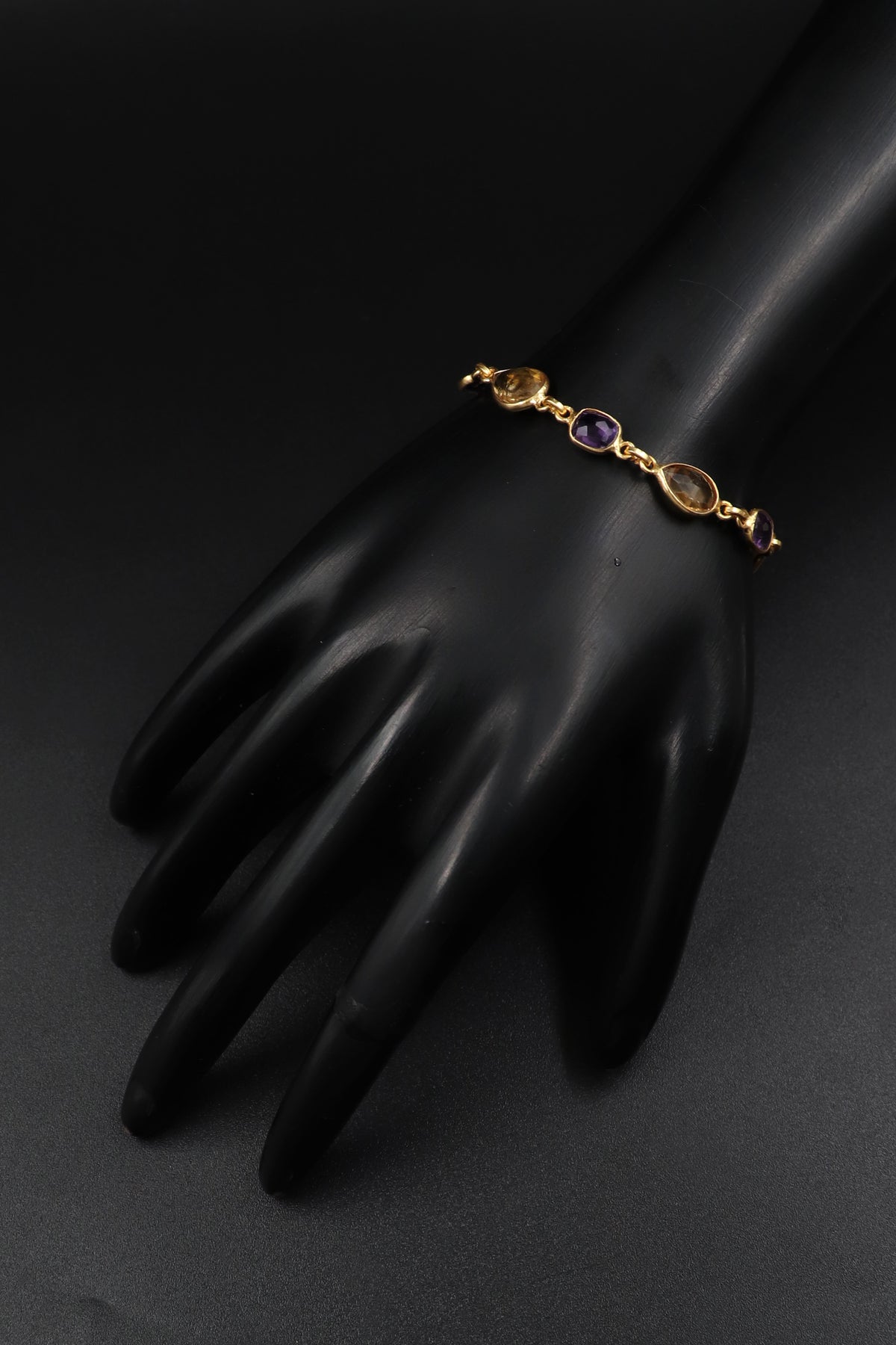 Amethyst Citrine Regal Bracelet I