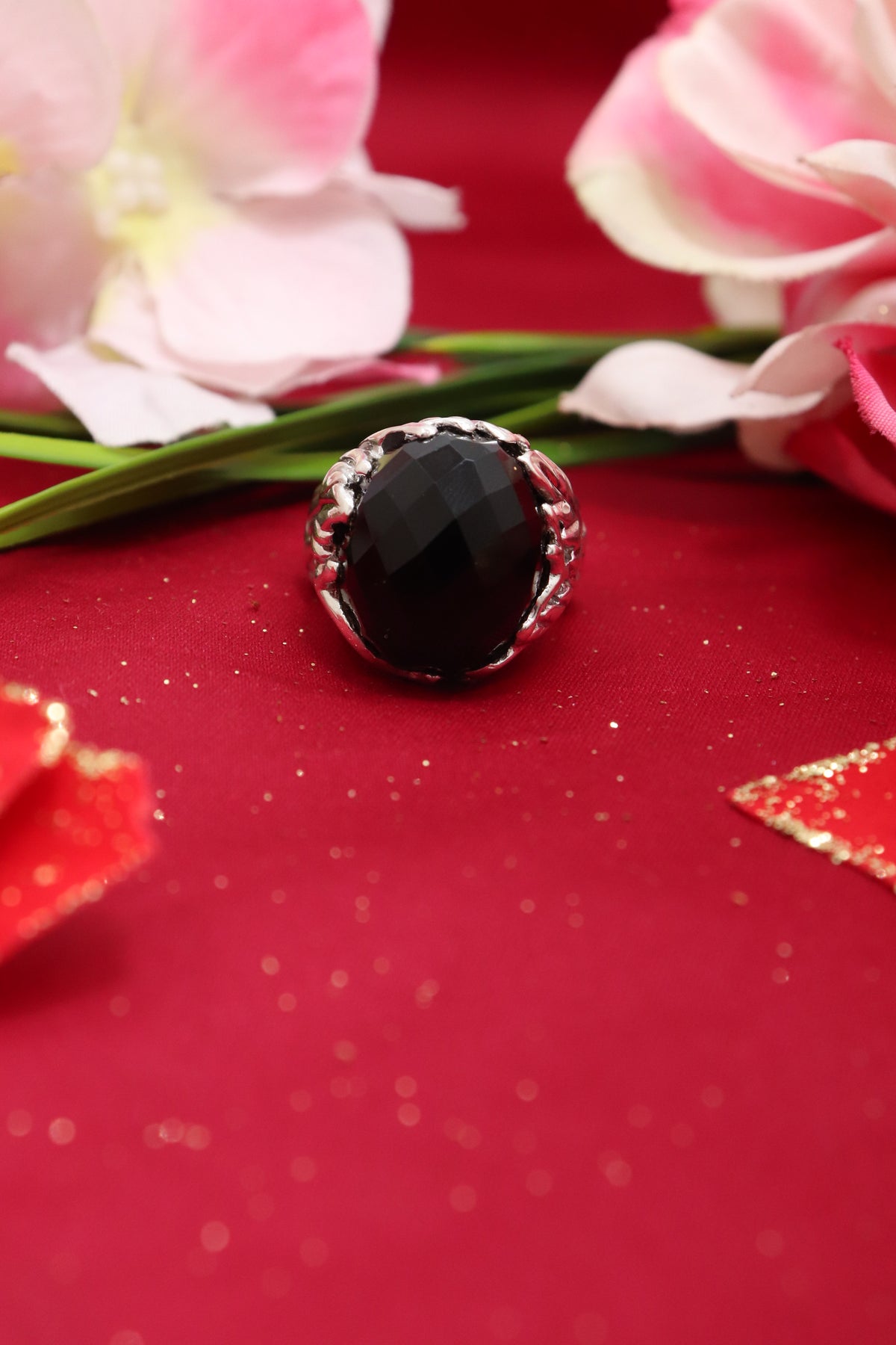 Bold Onyx Statement Ring