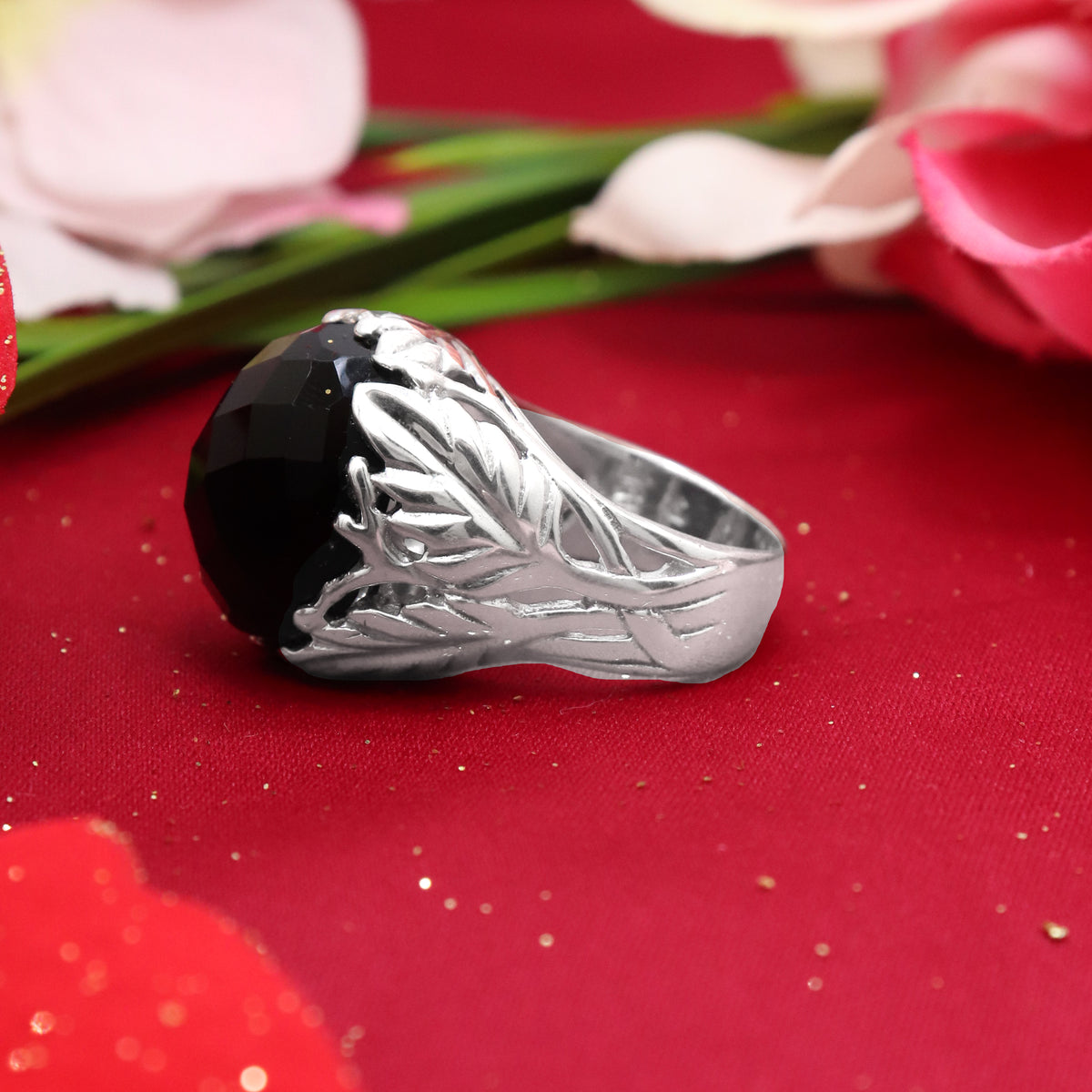 Bold Onyx Statement Ring