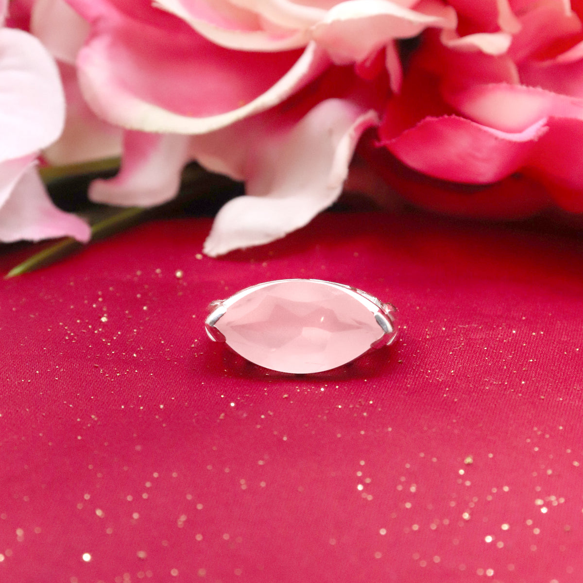 Rose Quartz Statement Ring