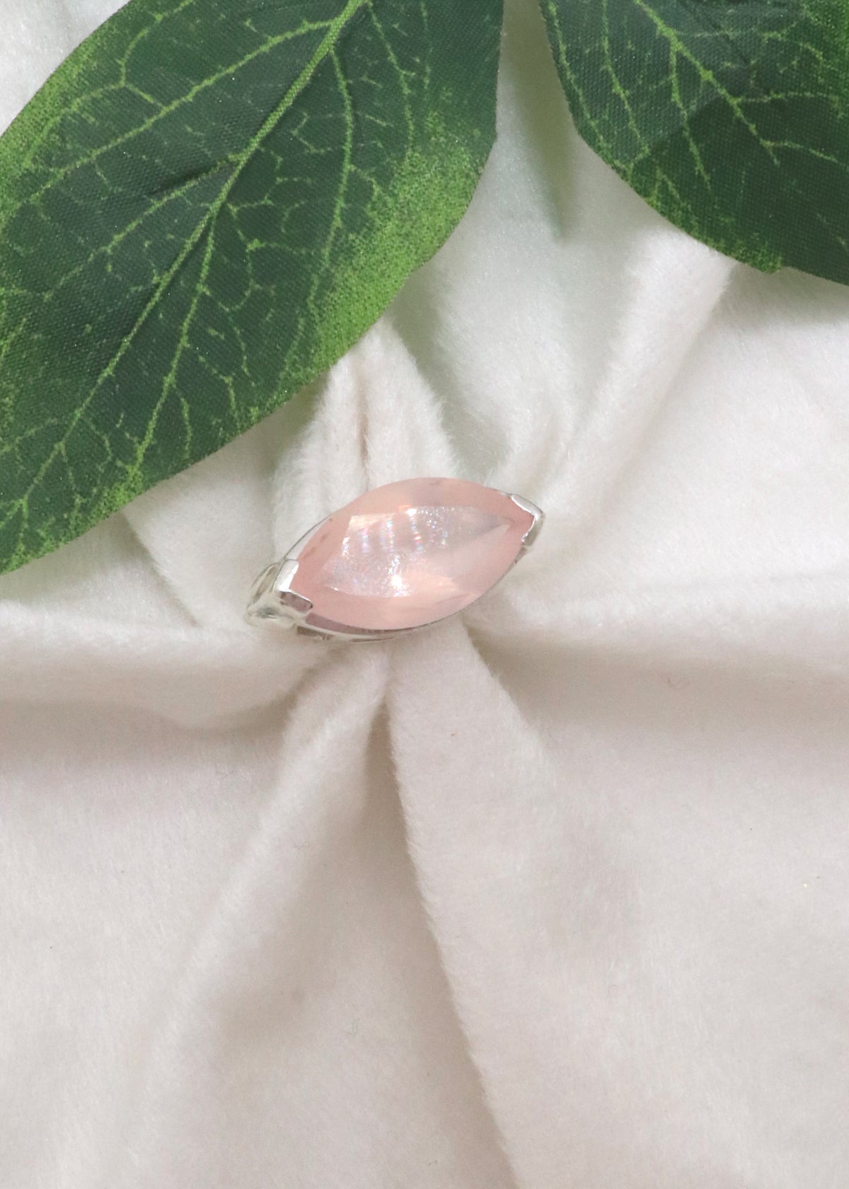 Rose Quartz Statement Ring