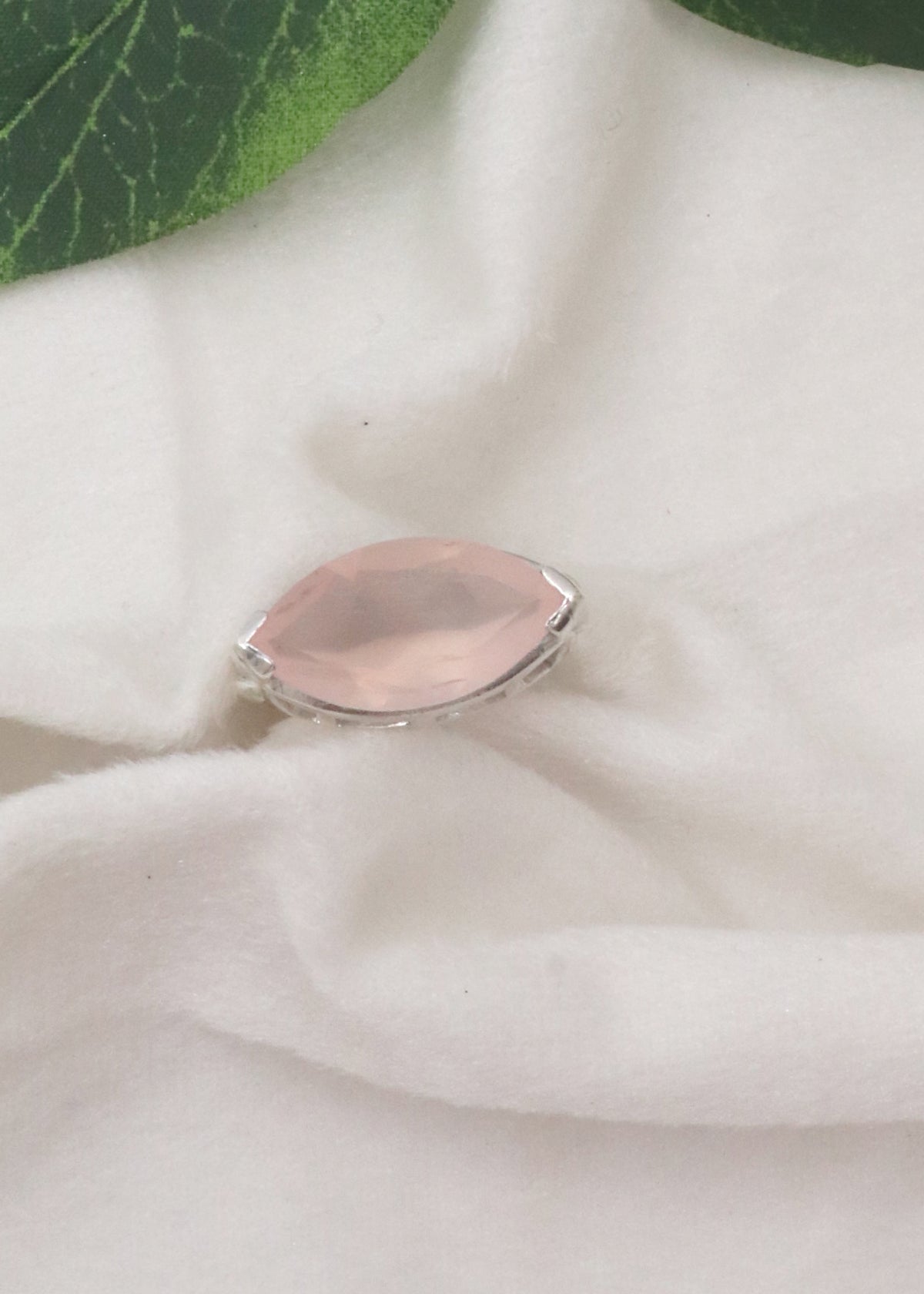 Rose Quartz Statement Ring