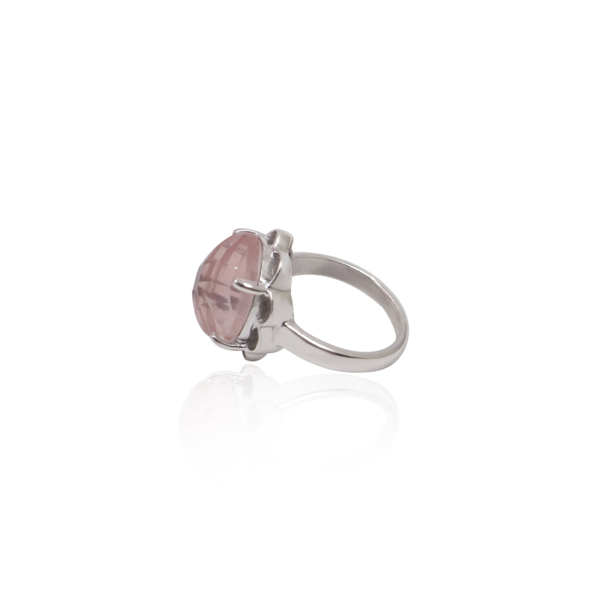 Blush Pink Rose Quartz Ring