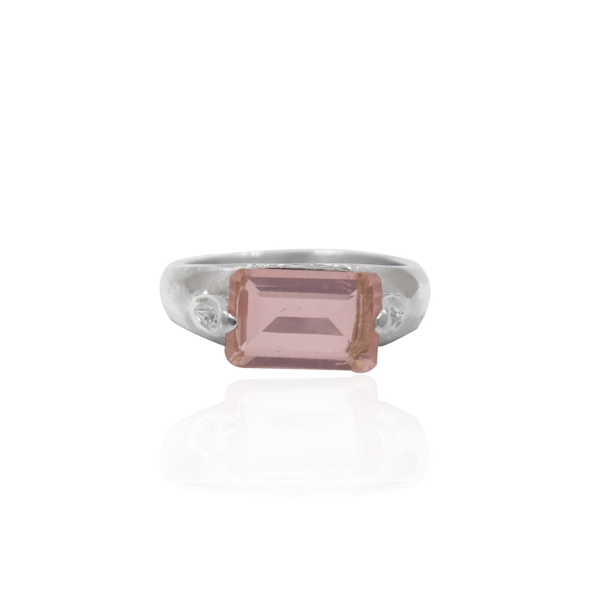 Dainty Rose Quartz Ring