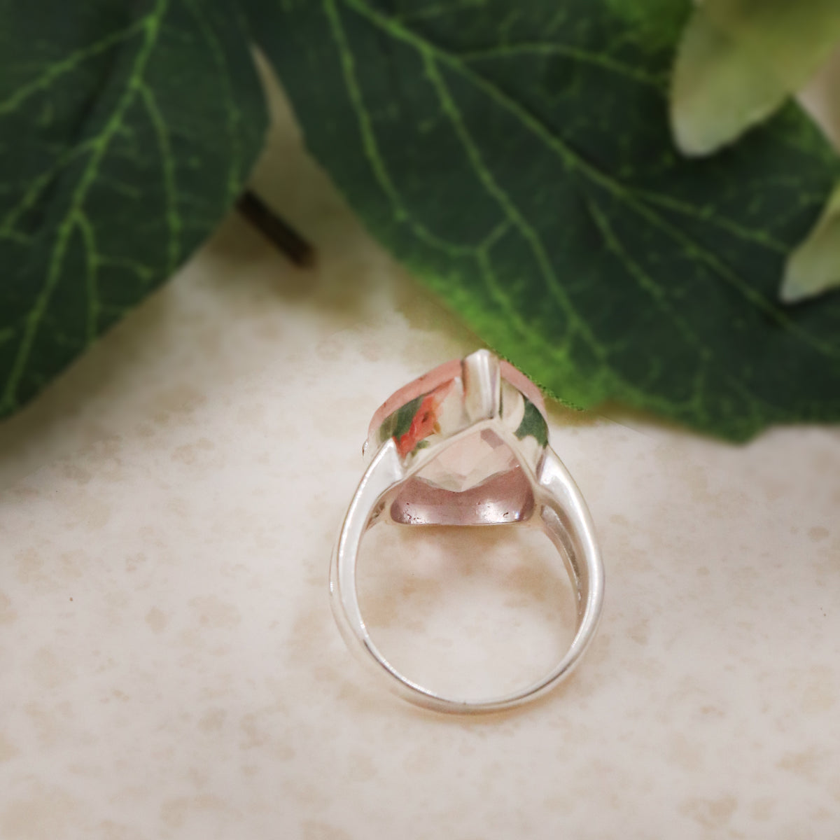Bold Rose Quartz Cocktail Ring