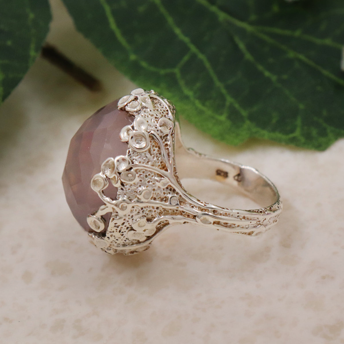 Grand Rose Quartz Ring