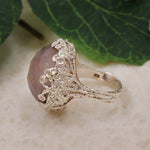 Grand Rose Quartz Ring