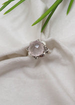Polished Rose Quartz Ring