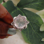 Polished Rose Quartz Ring