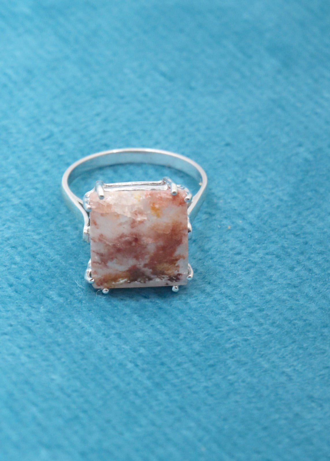 Earthy Wooden Rutile Silver Ring